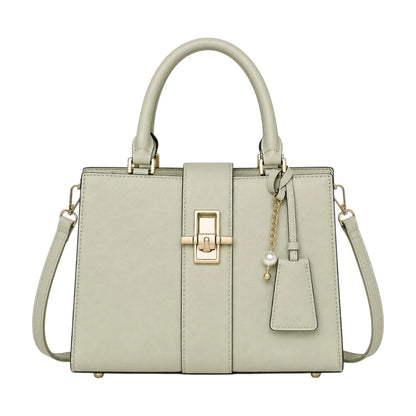 Aveora Green Serena Lock Structured Handbag