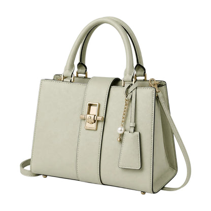 Aveora Green Serena Lock Structured Handbag