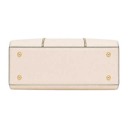 Aveora Ivory Elara Quilted Charm Structured Handbag