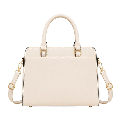 Aveora Ivory Elara Quilted Charm Structured Handbag