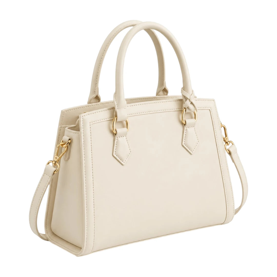Aveora Ivory Grace Structured Handbag – Elegant Everyday Carry
