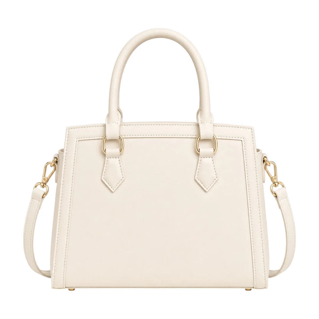 Aveora Ivory Grace Structured Handbag – Elegant Everyday Carry