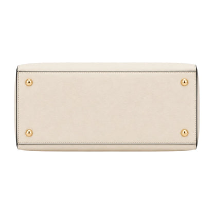 Aveora Ivory Lunara Luxe Structured Handbag