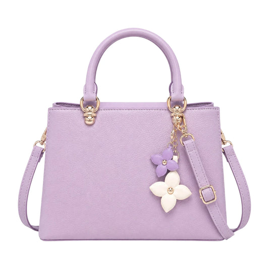 Aveora — Lavender Floral Structured Handbag